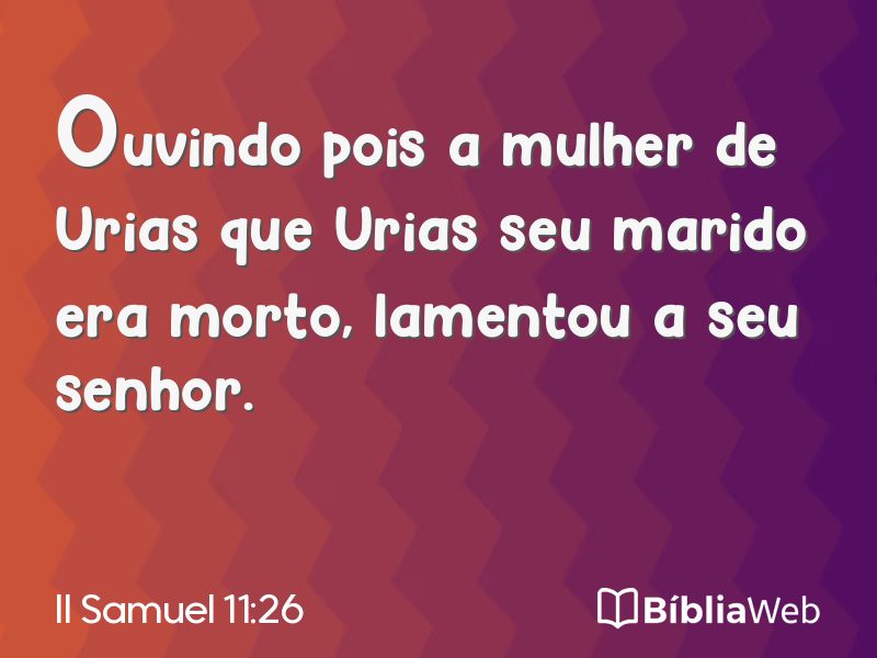 II Samuel 11:26 em imagem para compartilhar