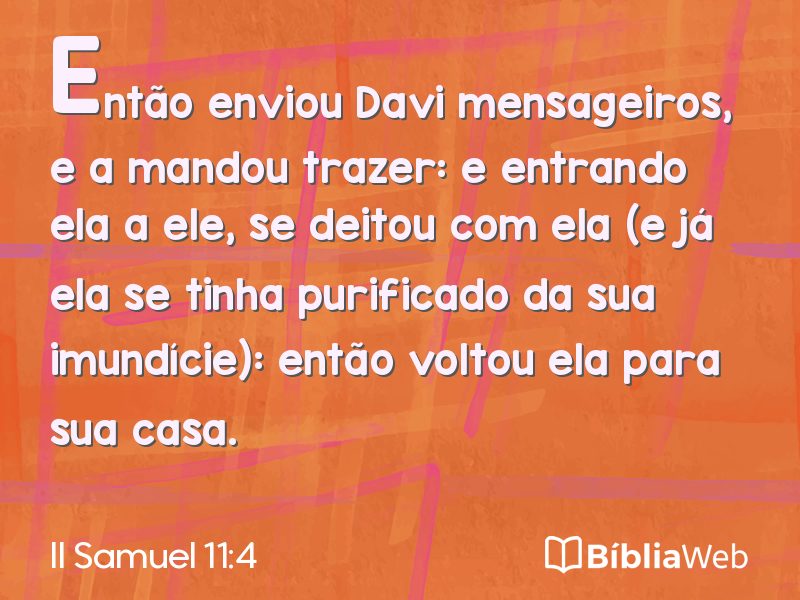 II Samuel 11:4 em imagem para compartilhar
