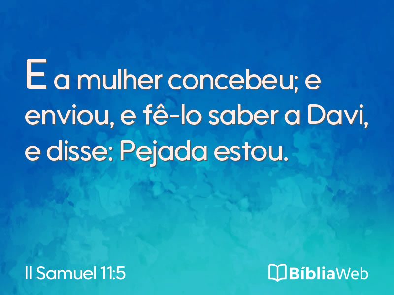 II Samuel 11:5 em imagem para compartilhar