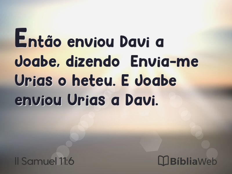 II Samuel 11:6 em imagem para compartilhar