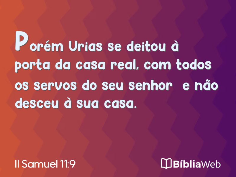 II Samuel 11:9 em imagem para compartilhar