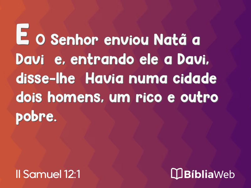 II Samuel 12:1 em imagem para compartilhar