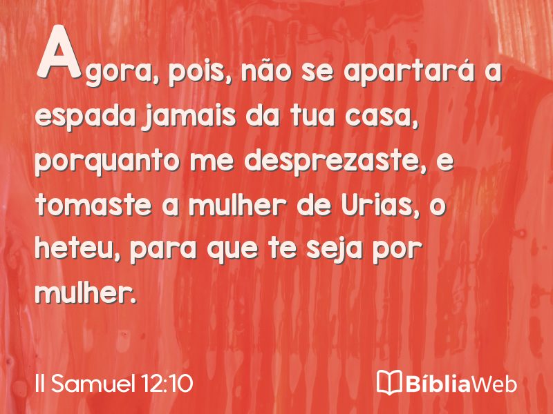 II Samuel 12:10 em imagem para compartilhar