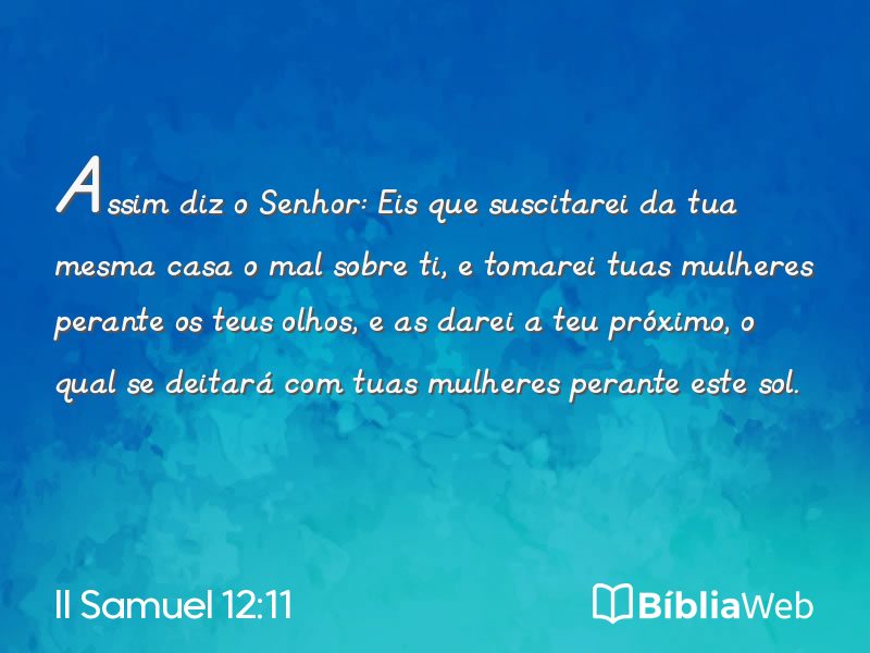 II Samuel 12:11 em imagem para compartilhar