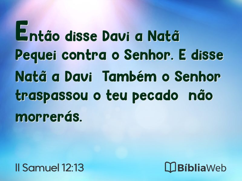 II Samuel 12:13 em imagem para compartilhar