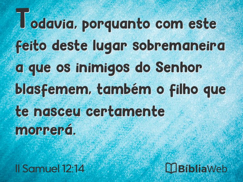 II Samuel 12:14 em imagem para compartilhar