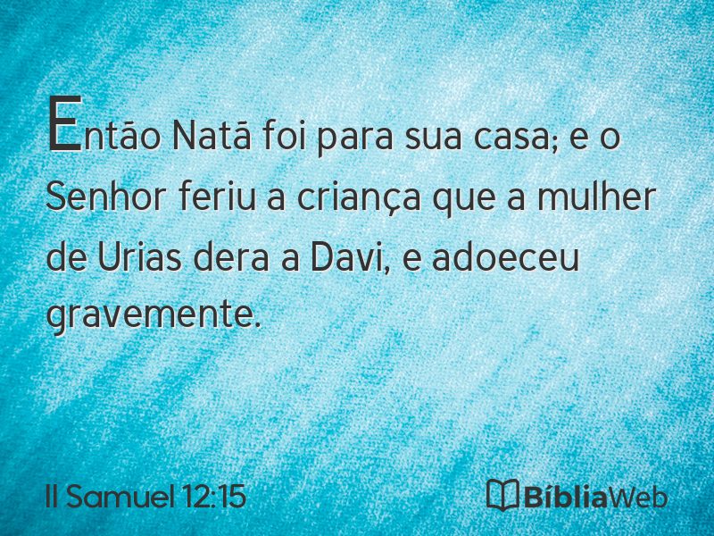 II Samuel 12:15 em imagem para compartilhar