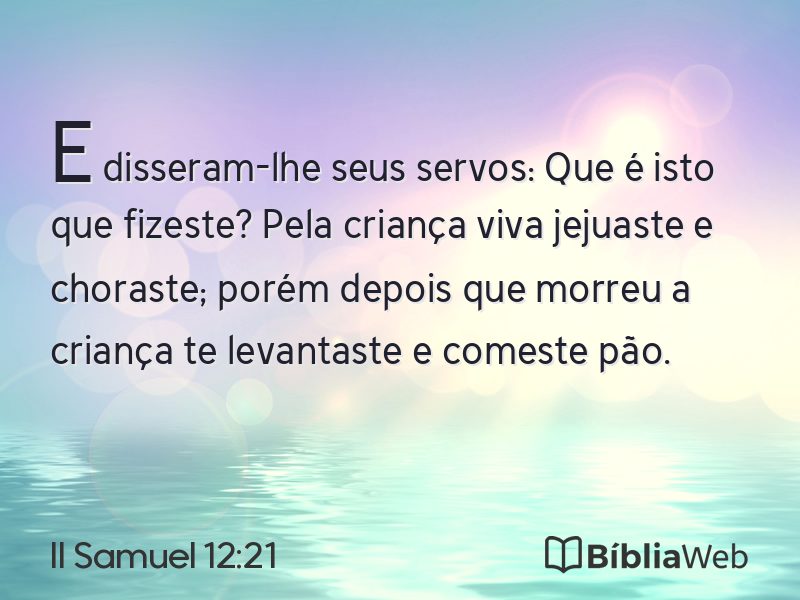II Samuel 12:21 em imagem para compartilhar