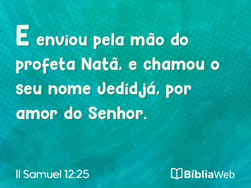 II Samuel 12:25 em imagem para compartilhar