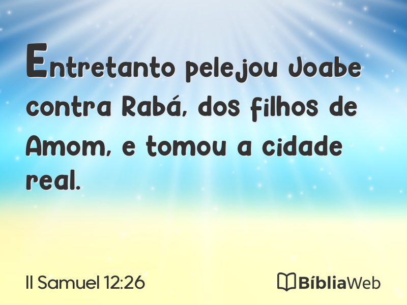 II Samuel 12:26 em imagem para compartilhar