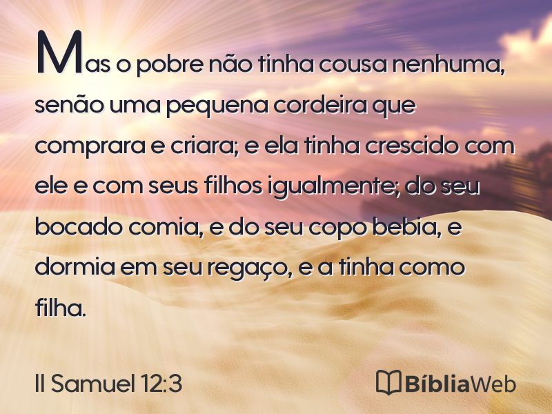II Samuel 12:3 em imagem para compartilhar
