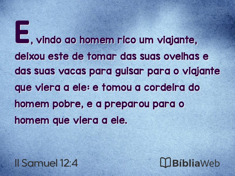 II Samuel 12:4 em imagem para compartilhar