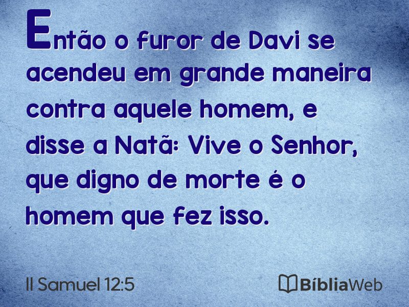 II Samuel 12:5 em imagem para compartilhar