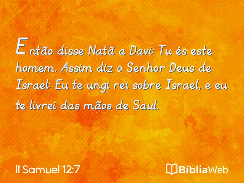 II Samuel 12:7 em imagem para compartilhar