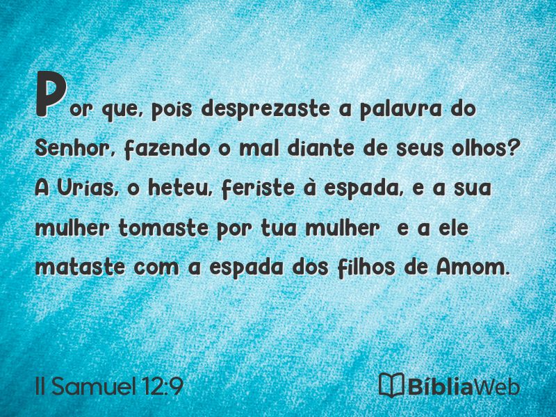 II Samuel 12:9 em imagem para compartilhar