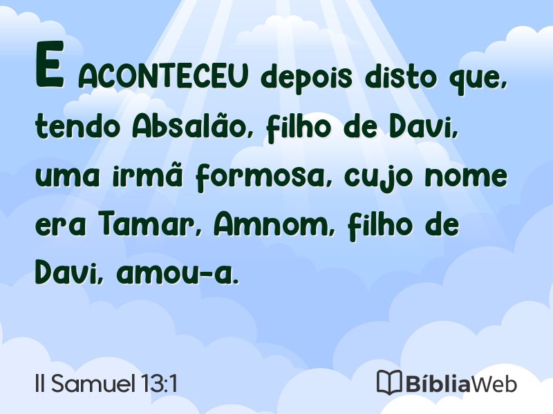 II Samuel 13:1 em imagem para compartilhar