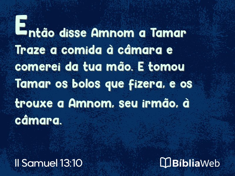 II Samuel 13:10 em imagem para compartilhar