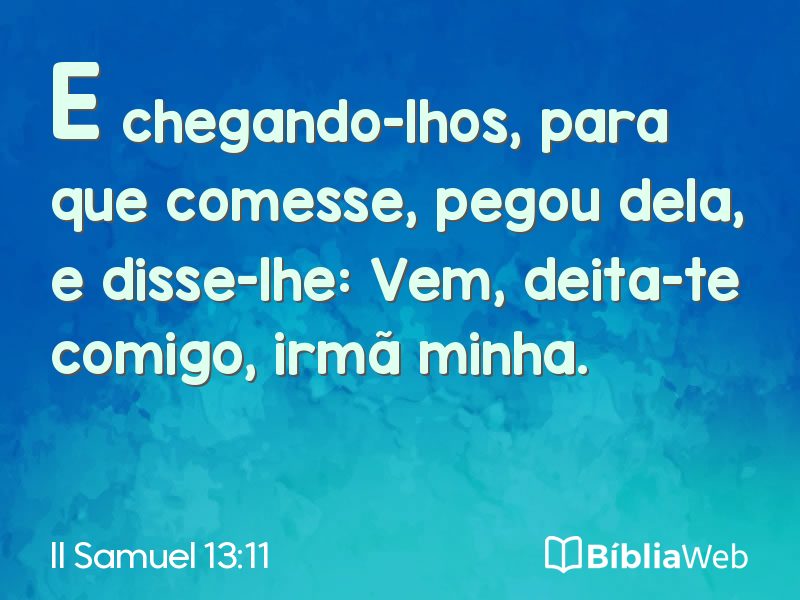 II Samuel 13:11 em imagem para compartilhar