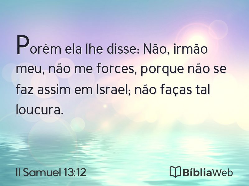 II Samuel 13:12 em imagem para compartilhar