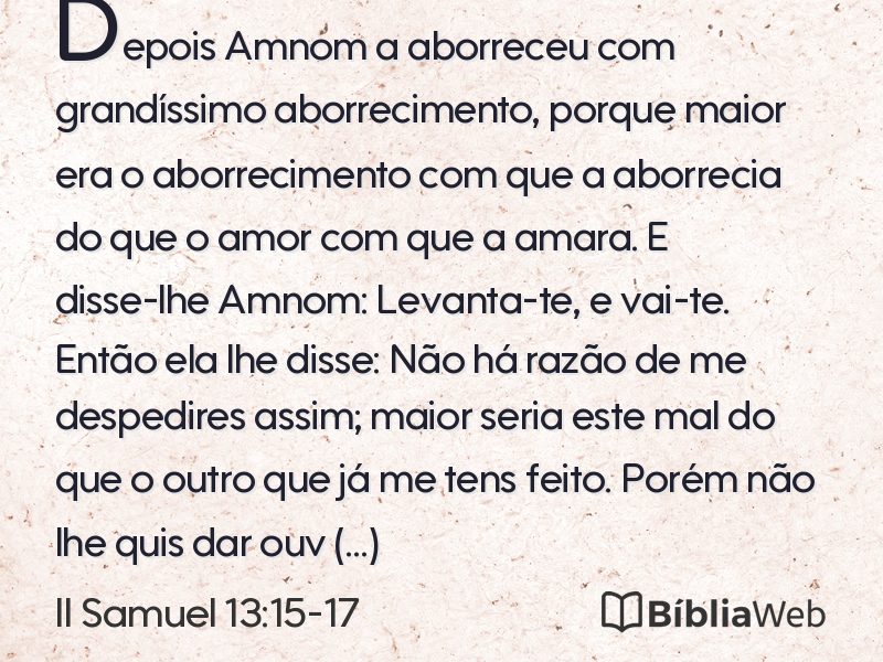 II Samuel 13:15-17 em imagem para compartilhar