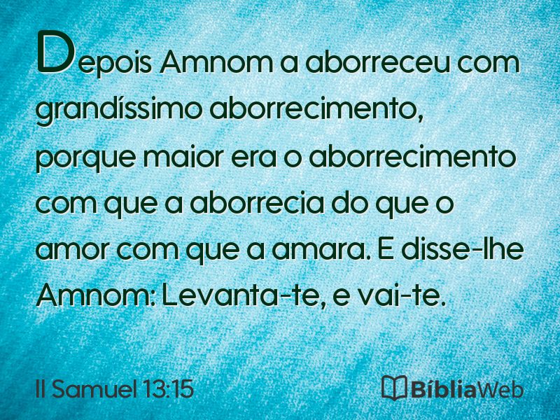 II Samuel 13:15 em imagem para compartilhar