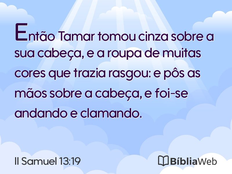 II Samuel 13:19 em imagem para compartilhar