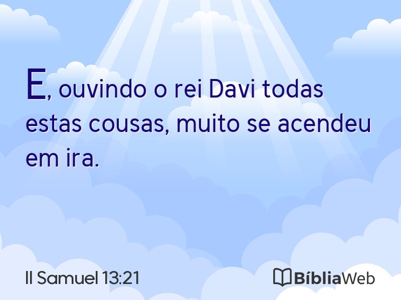 II Samuel 13:21 em imagem para compartilhar