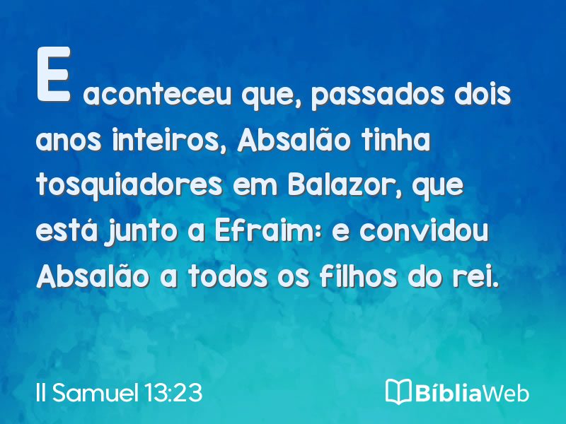 II Samuel 13:23 em imagem para compartilhar