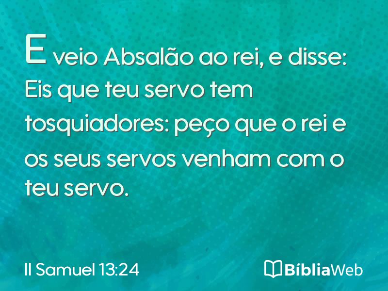 II Samuel 13:24 em imagem para compartilhar
