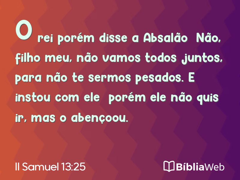 II Samuel 13:25 em imagem para compartilhar