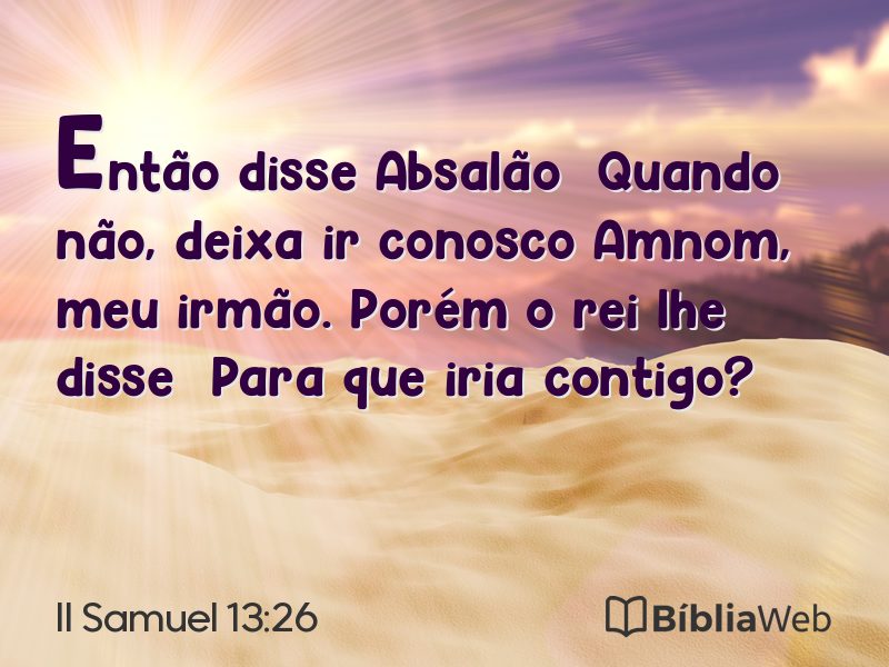 II Samuel 13:26 em imagem para compartilhar