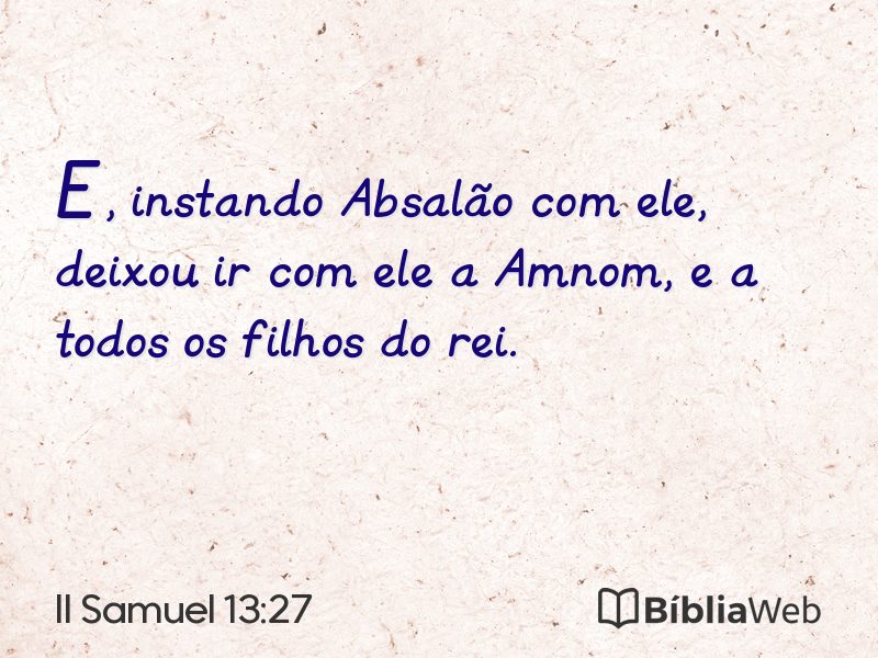 II Samuel 13:27 em imagem para compartilhar
