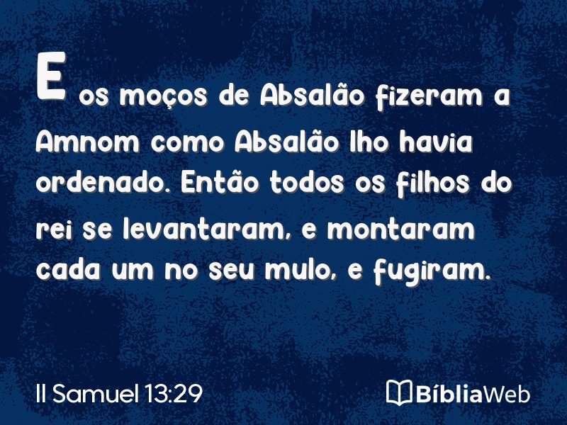 II Samuel 13:29 em imagem para compartilhar