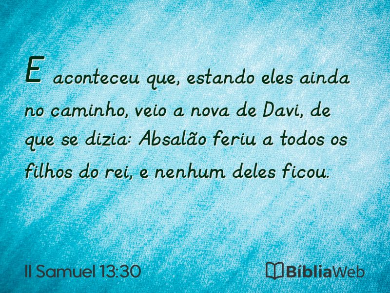 II Samuel 13:30 em imagem para compartilhar