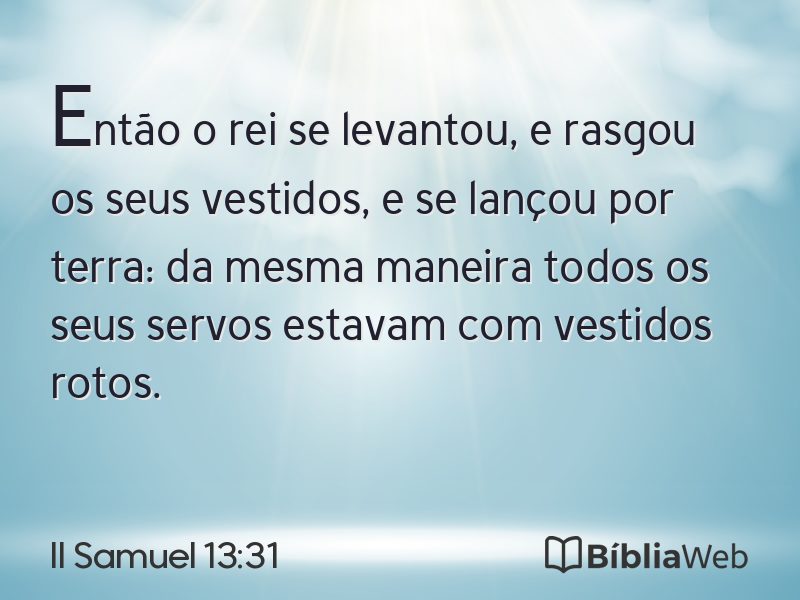 II Samuel 13:31 em imagem para compartilhar