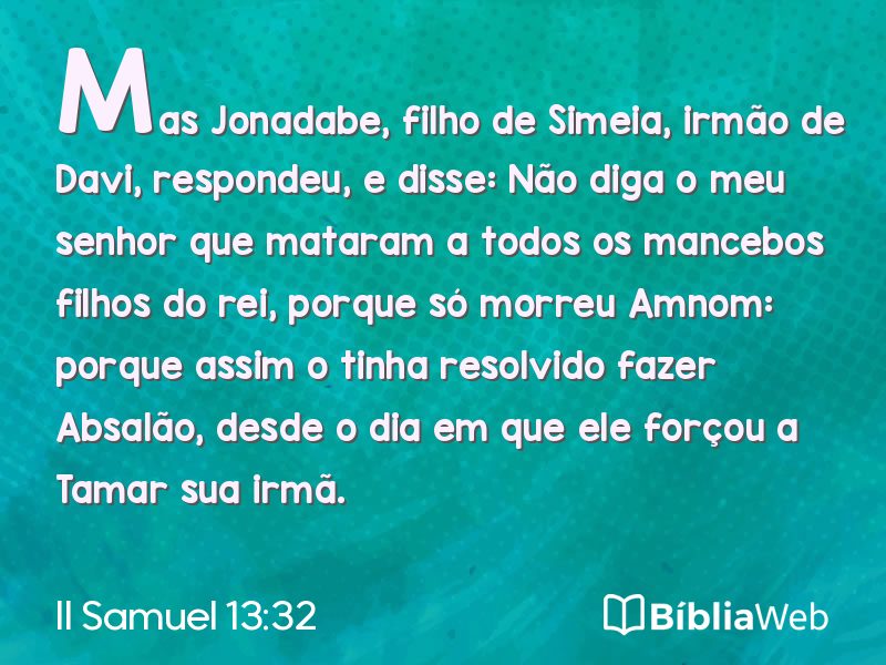 II Samuel 13:32 em imagem para compartilhar
