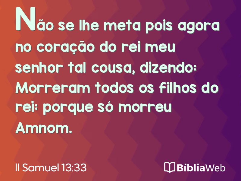 II Samuel 13:33 em imagem para compartilhar