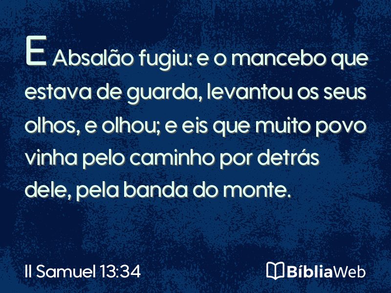 II Samuel 13:34 em imagem para compartilhar