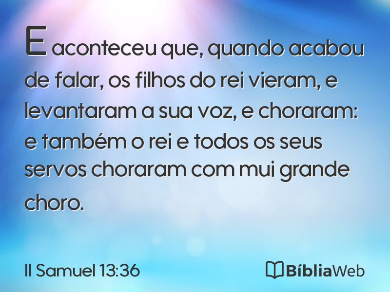 II Samuel 13:36 em imagem para compartilhar