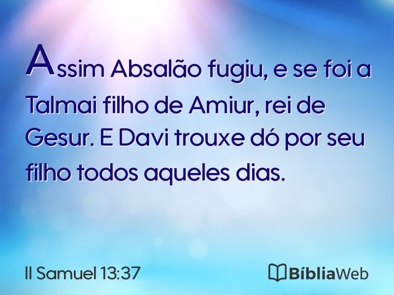 II Samuel 13:37 em imagem para compartilhar