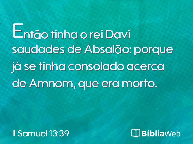 II Samuel 13:39 em imagem para compartilhar