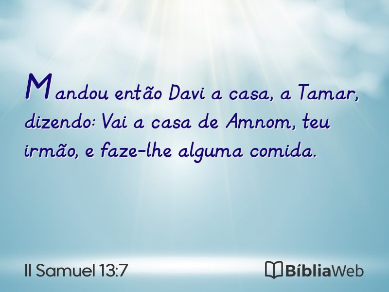 II Samuel 13:7 em imagem para compartilhar