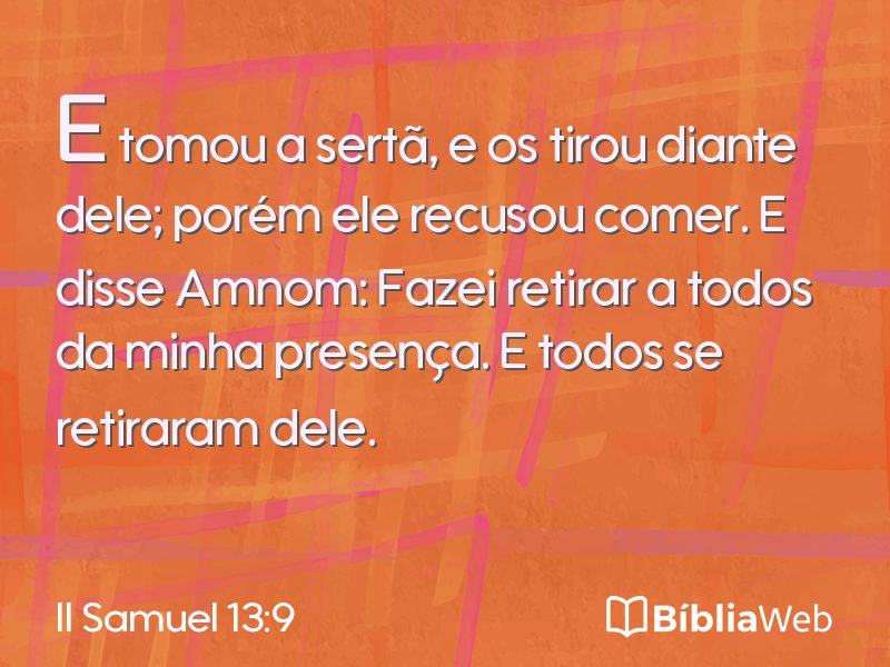 II Samuel 13:9 em imagem para compartilhar