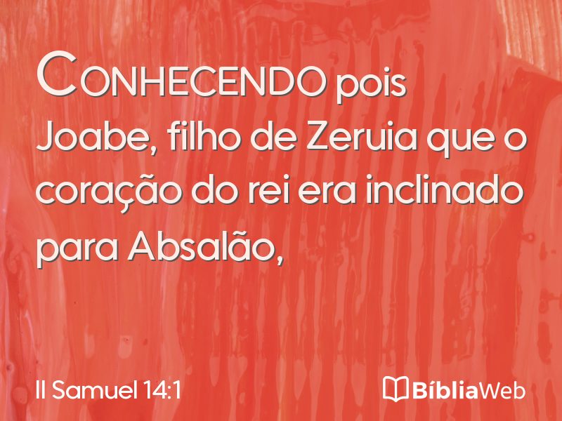 II Samuel 14:1 em imagem para compartilhar