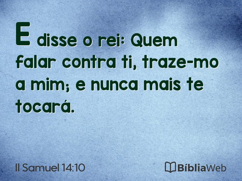 II Samuel 14:10 em imagem para compartilhar
