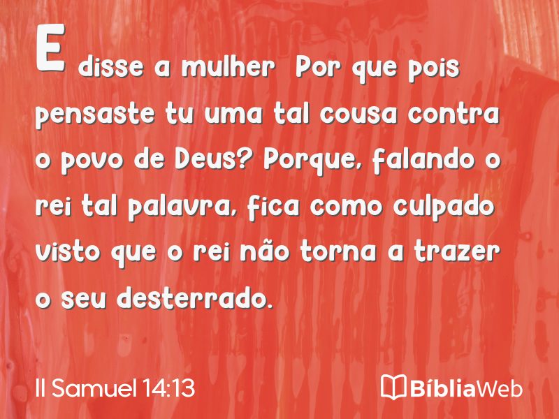 II Samuel 14:13 em imagem para compartilhar