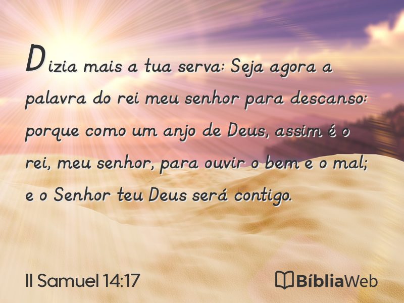 II Samuel 14:17 em imagem para compartilhar