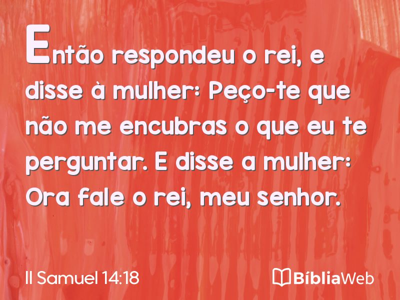 II Samuel 14:18 em imagem para compartilhar