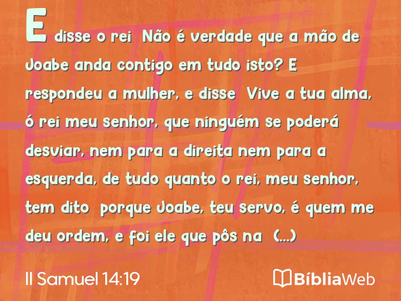 II Samuel 14:19 em imagem para compartilhar