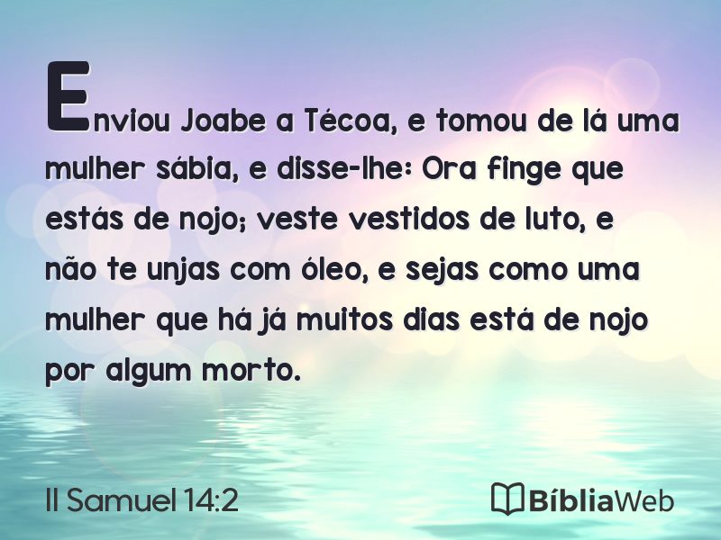II Samuel 14:2 em imagem para compartilhar